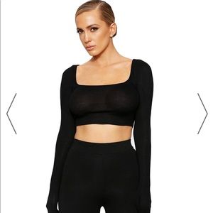 ALL RIBBED DOWN CROP